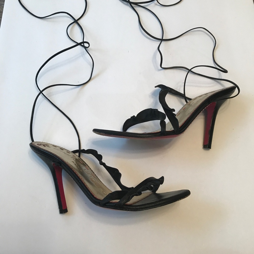 Emanuel Ungaro designer lace up strappy heels
